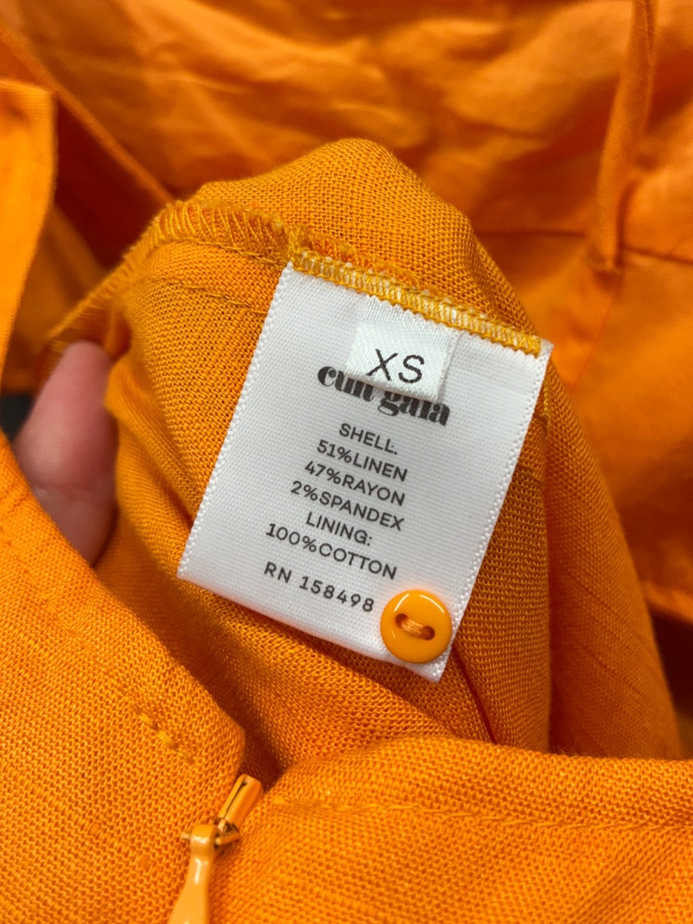 Cult Gaia Eileen Linen Dress in Apricot - Picture 6 of 11